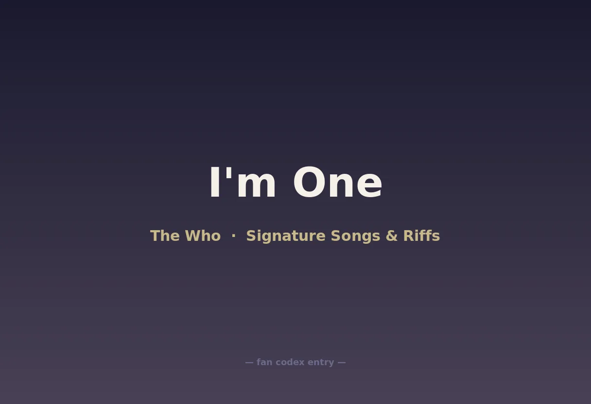 I'm One