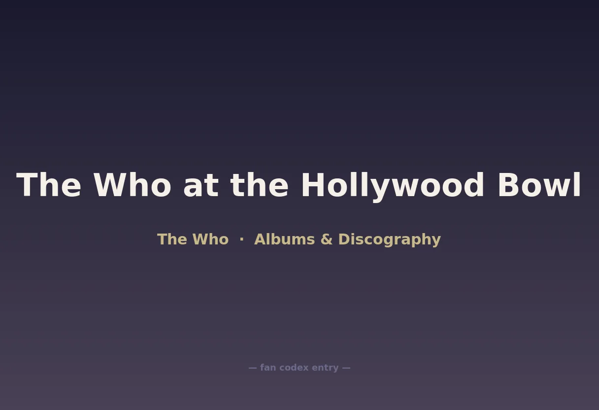 The Who at the Hollywood Bowl