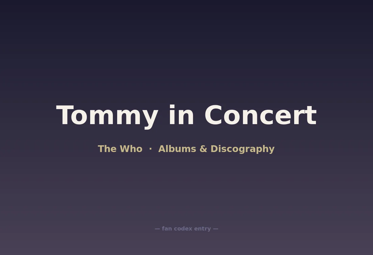 Tommy in Concert